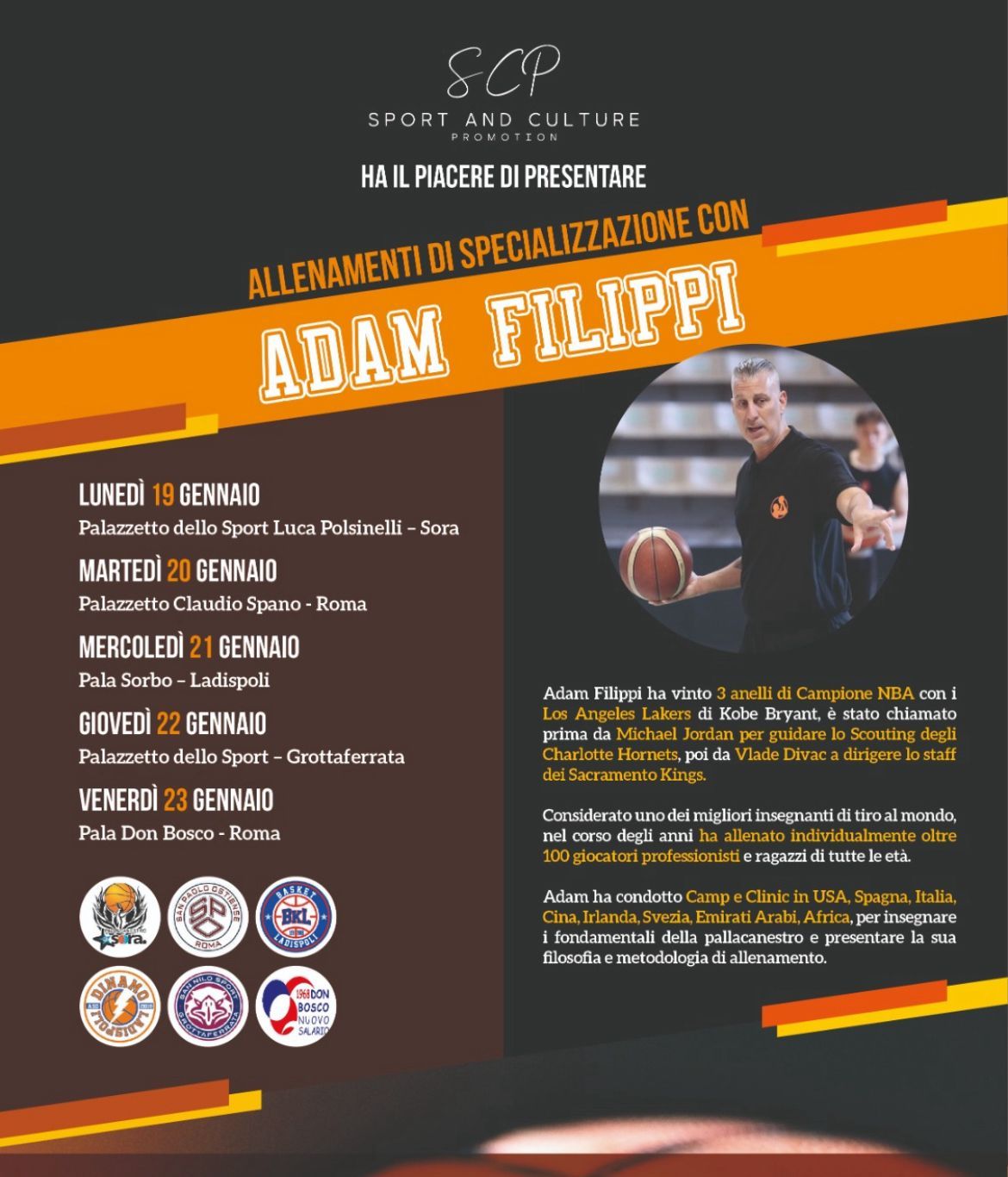 Mini Tour di Adam Filippi nel Lazio