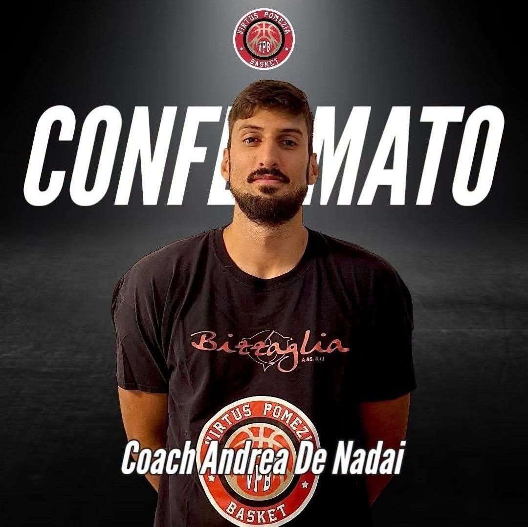 Andrea De Nadai confermato nello staff tecnico della Virtus Pomezia