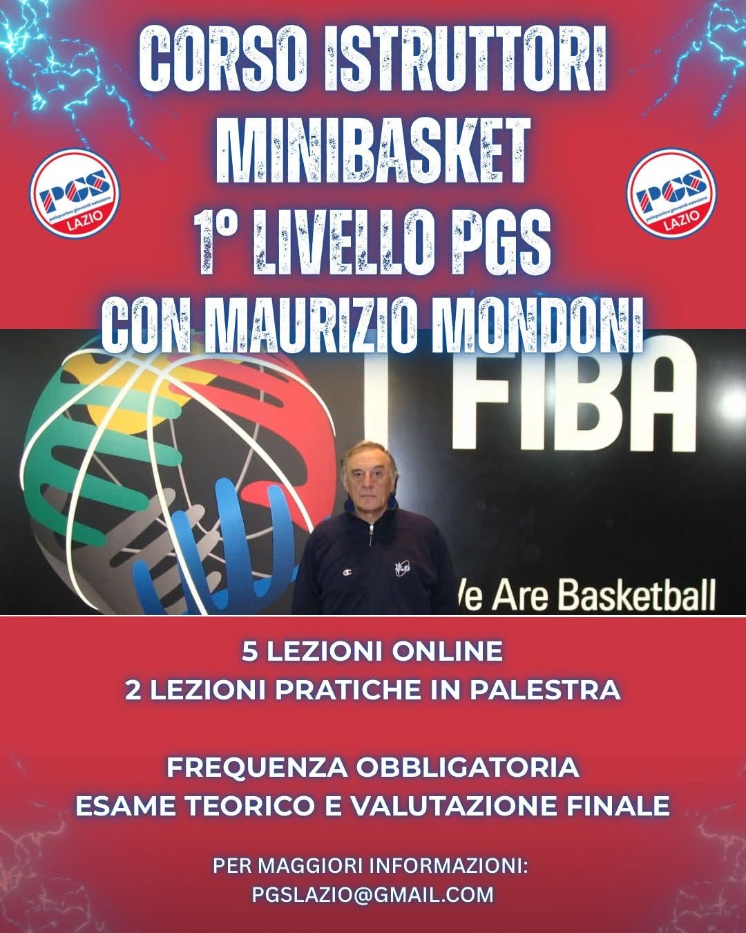 Iscriviti al corso istruttori minibasket 1° livello PGS!