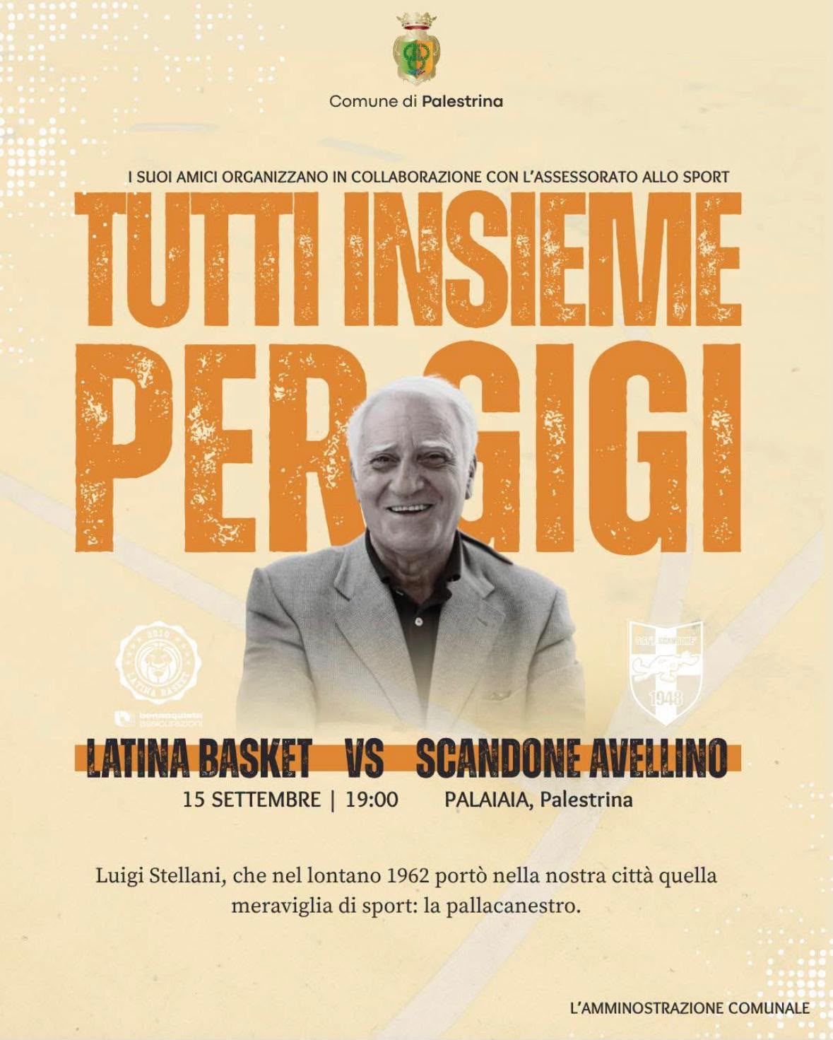 A Palestrina arriva "Tutti insieme per Gigi"