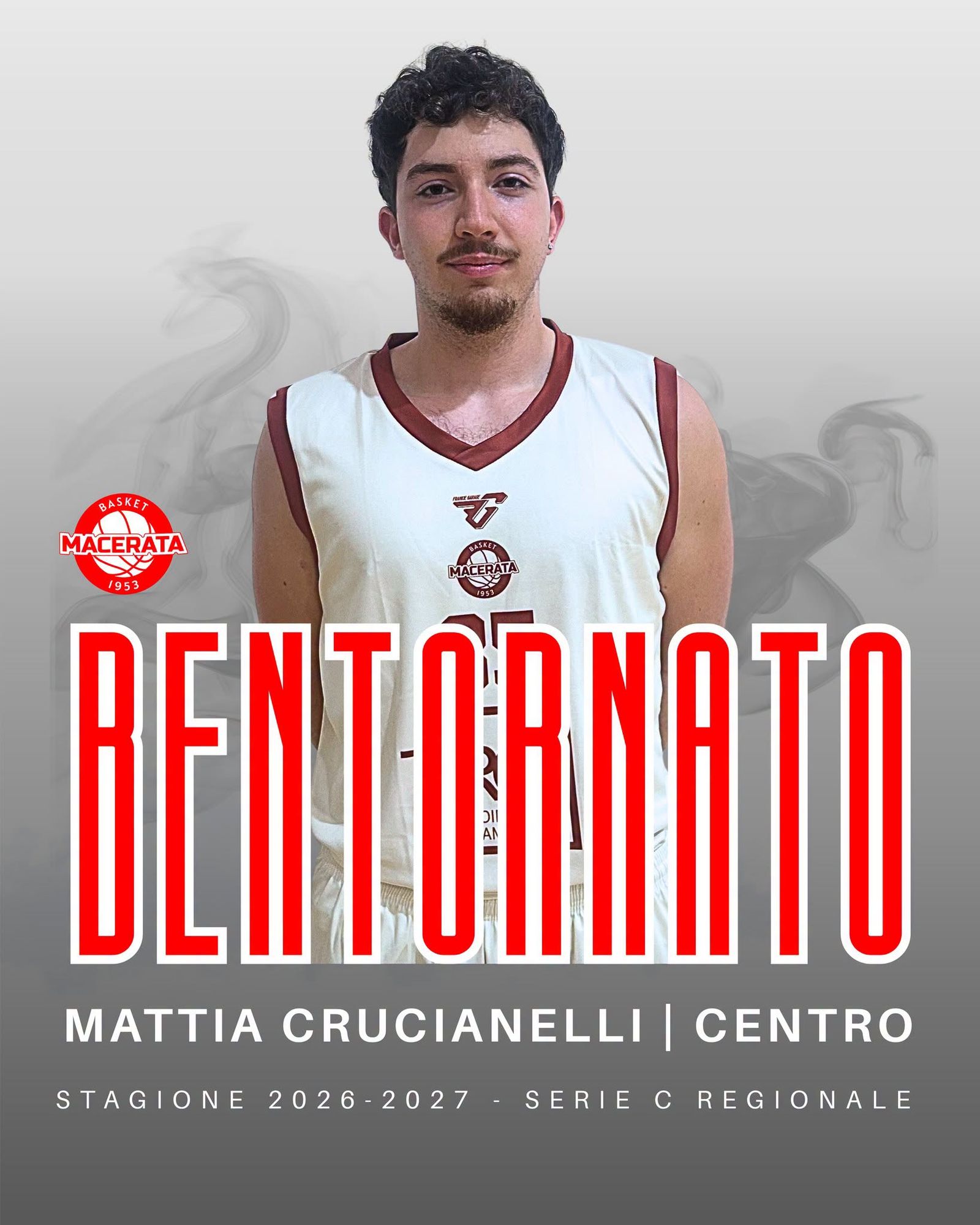 Il Basket Macerata annuncia Mattia Crucianelli
