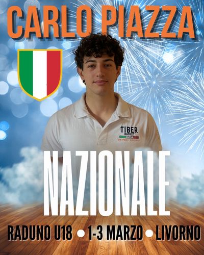 Tiber, Carlo Piazza convocato per il raduno della nazionale U18