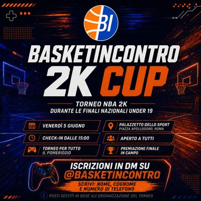 BASKET INCONTRO 2K CUP, iscriviti!